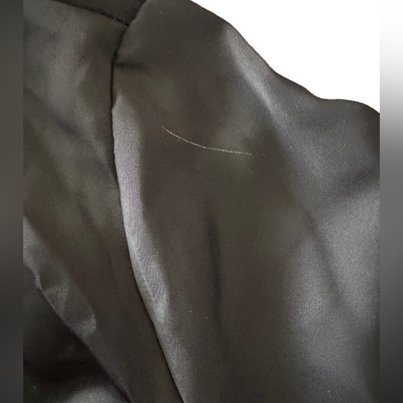 Heiress Beverly Hills Cocktail Black Satin Dress Shirt Mini Dress Long Sleeve S - Picture 11 of 11